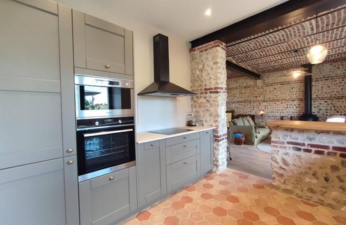 Bordeaux-Saint-Clair Cabaña | La Laiterie-Gîte-Rural-Vista al campo-Baño en la habitacion