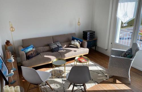 Blainville-sur-Mer Casa | La maison bleue vacance et jardin, la mer à 550 m