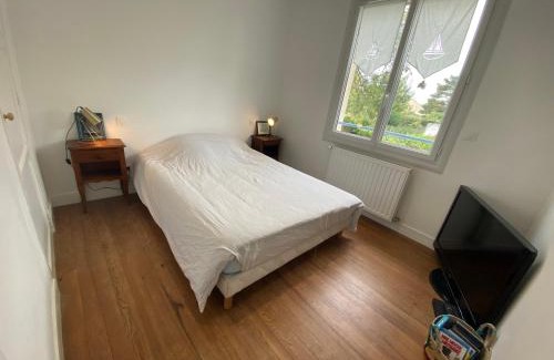 Blainville-sur-Mer Casa | La maison bleue vacance et jardin, la mer à 550 m