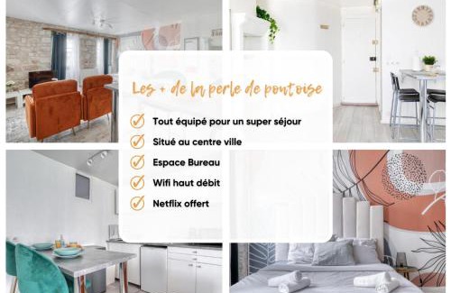 Centre-Ville Apartamento | La Perle de Pontoise - studio proche Paris JO Paris 2024