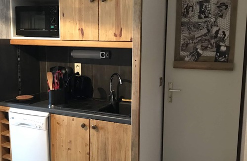 Montalbert Apartamento | La Plagne-Montalbert, 4 pers estudio, centro turístico, ski-in ski out
