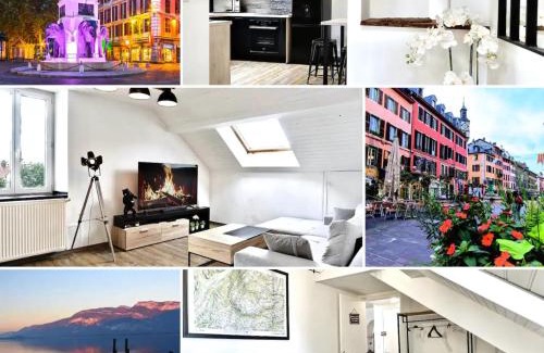 Barberaz Apartamento | La Voute Chambérienne GRAND T2 61m2 - Vue Montagnes - TV 4K Géante - WIFI-Fibre - Machine à Laver - Lave Vaiselle - Parking - Confort - Spacieux
