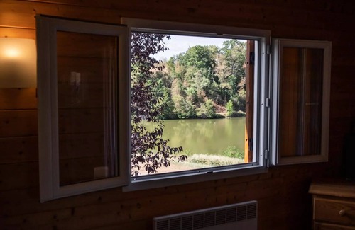 Naucelle Chalet De Esquí | Lake Bonnefon campsite *** - Chalet PREMIUM with lake view 34 m2 (2 bedrooms) 5 people