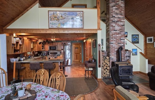 East Machias Casa | Lake Front Log Estate