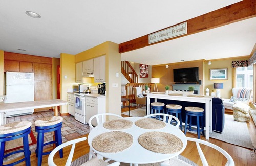 Gilford Casa | Lake-view townhome with lakefront swimming, pools, fireplace, tennis/pickleball