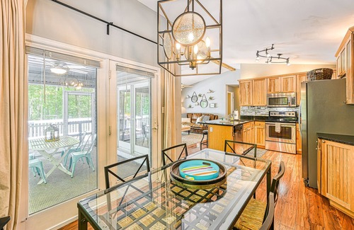 Aspen Hill Casa | Lakefront dog-friendly getaway w/ private dock, firepit, game room, & EV charger