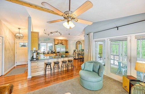 Aspen Hill Casa | Lakefront dog-friendly getaway w/ private dock, firepit, game room, & EV charger
