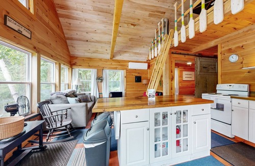 Oakland Cabina | Lakefront home on McGrath Pond - once featured on Maine Cabin Masters