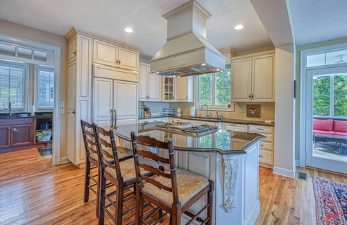 Moneta Casa | Lakefront home with amazing views, dock, firepit, foosball, patio, garage studio
