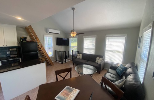 Gravois Mills Casa | Lakefront house with large deck, private boat dock, and covered outdoor games!