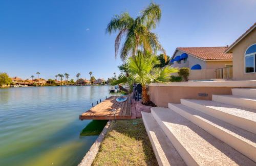 Lakewood Casa | Lakefront Living! Huge Phoenix Home with Dock, Pool
