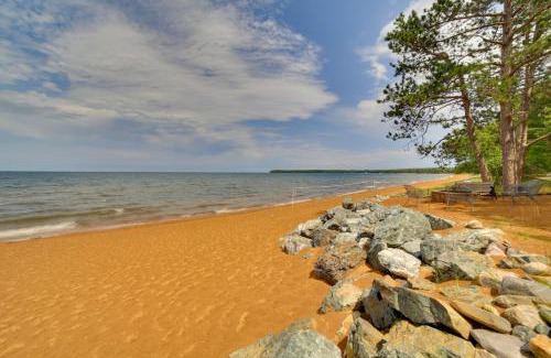 Big Bay Casa | Lakefront Lookout! Private Sand Beach on Superior