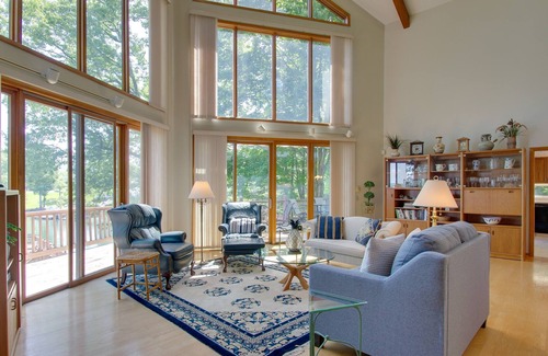 Penhook Casa | Lakefront Penhook Home w/ Hot Tub & Fire Pit!