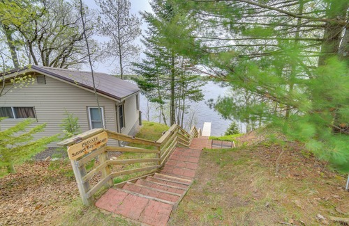 Townsend Cabaña | Lakefront Wisconsin Home w/ Boat Dock & Fire Pit!