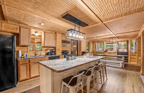 Dandridge Cabina | Lakeside Pet Friendly Cabin w/ Hot tub Game Rm Fireplace Elec Vehicle Charger