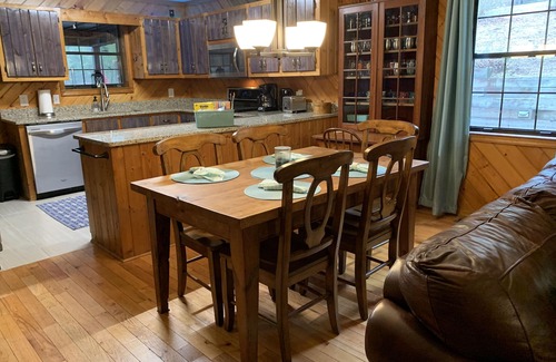 Ellijay Cabina | Lakeside Retreat: Explore 35 Acres and Private Lake! Hot tub Adjoining home for6