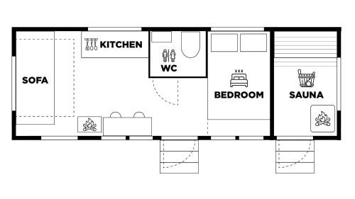Lampivaara Casa | Landscape Cottages - Fell Village XL with a Mountain View, Fireplace, Sauna, Kitchen