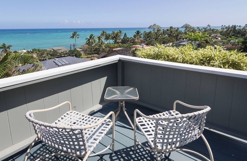 Lanikai Apartamento | Lanikai Estudio con impresionante vista al mar con vistas a las Islas Mokulua