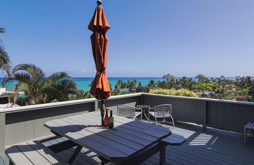 Lanikai Apartamento | Lanikai Estudio con impresionante vista al mar con vistas a las Islas Mokulua