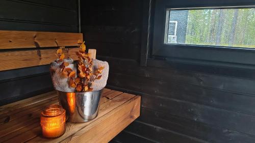 Muonio Chalet De Esquí | Lapelland Village - Borealis Village with a Nature View, Fireplace, Sauna, Kitchen