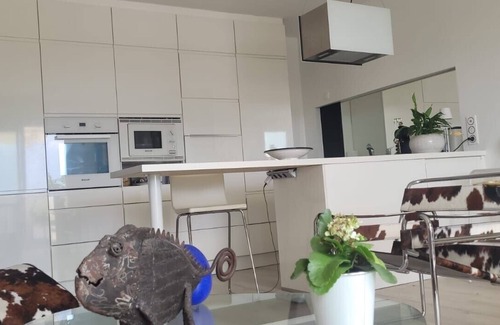 Cauderan Apartamento | Large contemporary luxury apartment with terrace on top floor