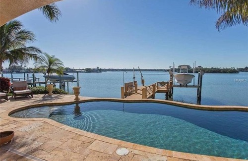 Indian Rocks Beach Casa | Large Mediterranean Oasis - Water Views & Pool