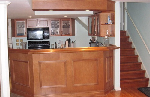 East Credit Casa | Large Open Basement Room with bathroom and Vegetarian kitchen