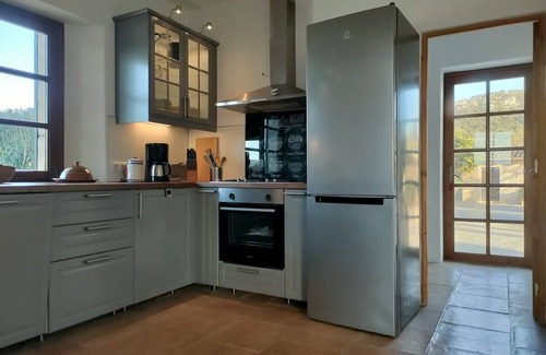 Sant Joan Casa | Casa Maass Casa de campo de piedra con gran piscina, zona tranquila, Wi-Fi