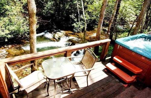 Rocky Grove Cabina | Laurelwood Falls Cabin-A Romantic Retreat Creek Side con cascadas también!