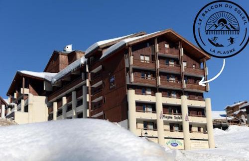 Plagne Soleil Apartamento | Le balcon du soleil, Pied de pistes 2100m 5 pers Plagne Soleil paradiski classé 2 étoiles meublé et 3 cristaux Paradiski