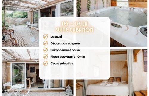 Le Teich Chalet De Esquí | Le Cabanon doré, Suite SPA et nature chez Ivona Vacances