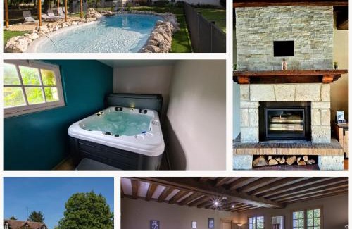 Huisseau-sur-Mauves Casa | Le Domaine de Baracas 4 étoiles - Le Grand et le Petit Gîte - piscine-SPA-billard-baby-foot-cheminée - 18 personnes