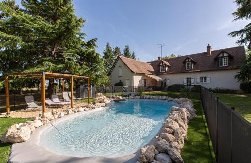 Huisseau-sur-Mauves Casa | Le Domaine de Baracas 4 étoiles - Le Grand et le Petit Gîte - piscine-SPA-billard-baby-foot-cheminée - 18 personnes