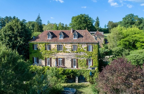 Saint-Marcel-du-Perigord Casa | Le Manoir-Casa-Vista al Jardín-Baño Privado-Rural