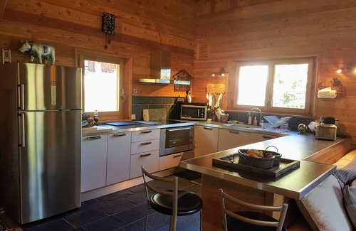 Monetier-les-Bains Chalet De Esquí | Le Monetier Les Bains: Casa de montaña (madera / piedra) - Monetier-les-bains