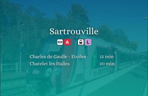 Sartrouville Apartamento | Le petit Sartrouville à 20 min de Paris en RER A