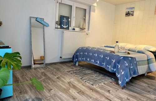 Ingwiller Apartamento | Le Pi'style(chambre,cuisine,salle d’eau,terrasse)