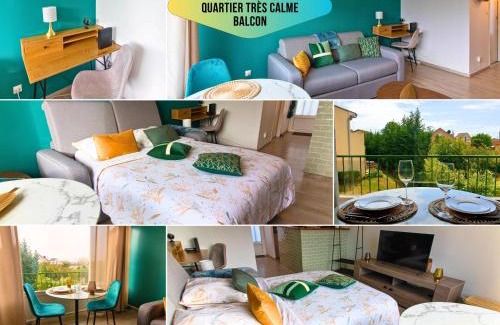 Bergerac Apartamento | Le Pic'Vert - Ideal couples & professionals - FREE Parking - 400m Hospital - 15min Train station & HISTORIC Center - Air conditionner - Calm & Cosy