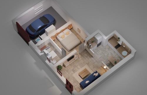 Saint-Gilles Apartamento | LE PTIT HONORE - Appartement 2 pers - Centre Cosy WiFi Clim Garage