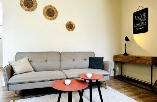 Sens Apartamento | Le Saint Savinien - By 69ALSACELO - Patio Privé - Idéal Couple & Pros - Canapé convertible - Centre Ville - WiFi Fibre - Check-in Autonome - Parking Facile & Gratuit
