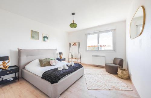 Lingolsheim Apartamento | Le Solaris 3 chambres avec 2 grands lits et 3 simples