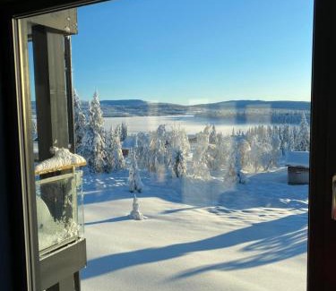 Sjusjoen Apartamento | Leilighet med panoramautsikt Sjusjøen Innendørs parkering