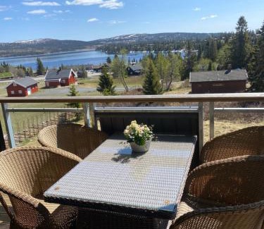 Sjusjoen Apartamento | Leilighet med panoramautsikt Sjusjøen Innendørs parkering