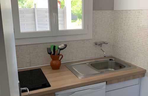 Lesperon Apartamento | Estudio 'Les Pins - Domaine Des Landes' con piscina compartida, terraza privada y jardín compartido
