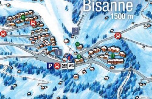 Bisanne 1500 Apartamento | Les Saisies: 3 pièces cosy, 2 sdb, balcon, parking, 6 pers - FR-1-293-78