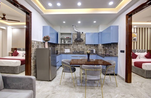 Gurugram Apartamento | Lime Wood Stay Near Huda City Centre