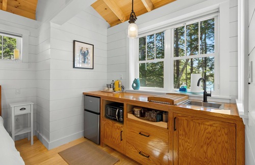 Saint George Cabina | Lindquist Cottage | Waterfront Studio with King Bed, Deck & Shoreline Access