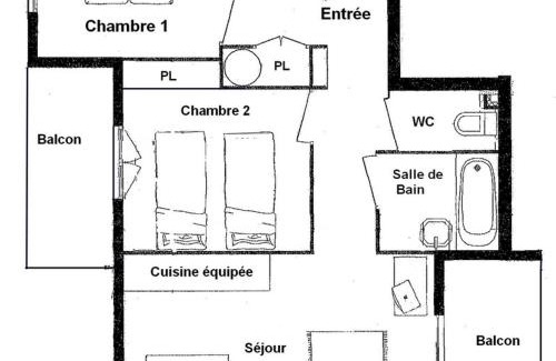 Bisanne 1500 Apartamento | Location Appartement 3 pièces, 2 SDB, 6-7 pers. avec Parking à Bisanne 1500 - FR-1-293-92