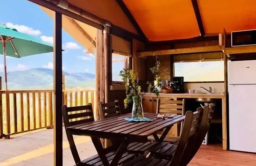 Rosans Casa | Lodge Comfort "Paillotte" 35m2 - 2 Schlafzimmer + Sanitär - überdachte Terrasse 5 Personen