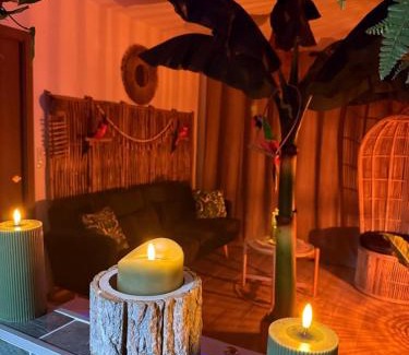 Nanteuil-les-Meaux Cama Y Desayuno | Lodge de la Jungle avec Spa